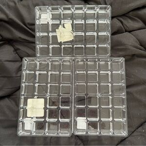 Set of 3 Bino acrylic lipstick organizers